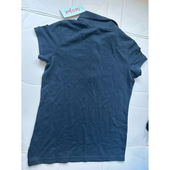 Cat & Jack Girls School Uniform Polo Shirt Navy Blue Size L NWT - Picture 2 of 4